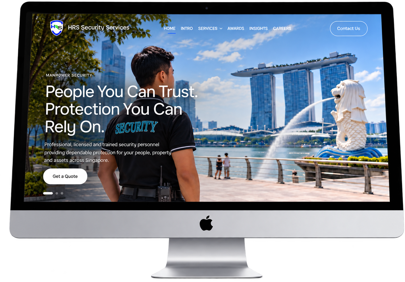 HRS Security Services website hero